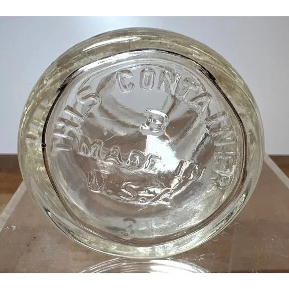 Vintage Waterman's Ink Clear Glass 2 Oz Bottle With Embossed Markings - Picture 3 of 5